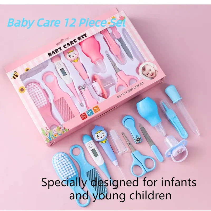Easy Baby Food - vvocci 12-teiliges Babypflegeset: Lebensmittelechter Nagelknipser, Kamm
