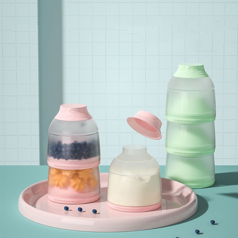 Baby Food Dispenser - 3-lagiger Baby-Milchpulverbehälter mit Fächern, große Kapazität,