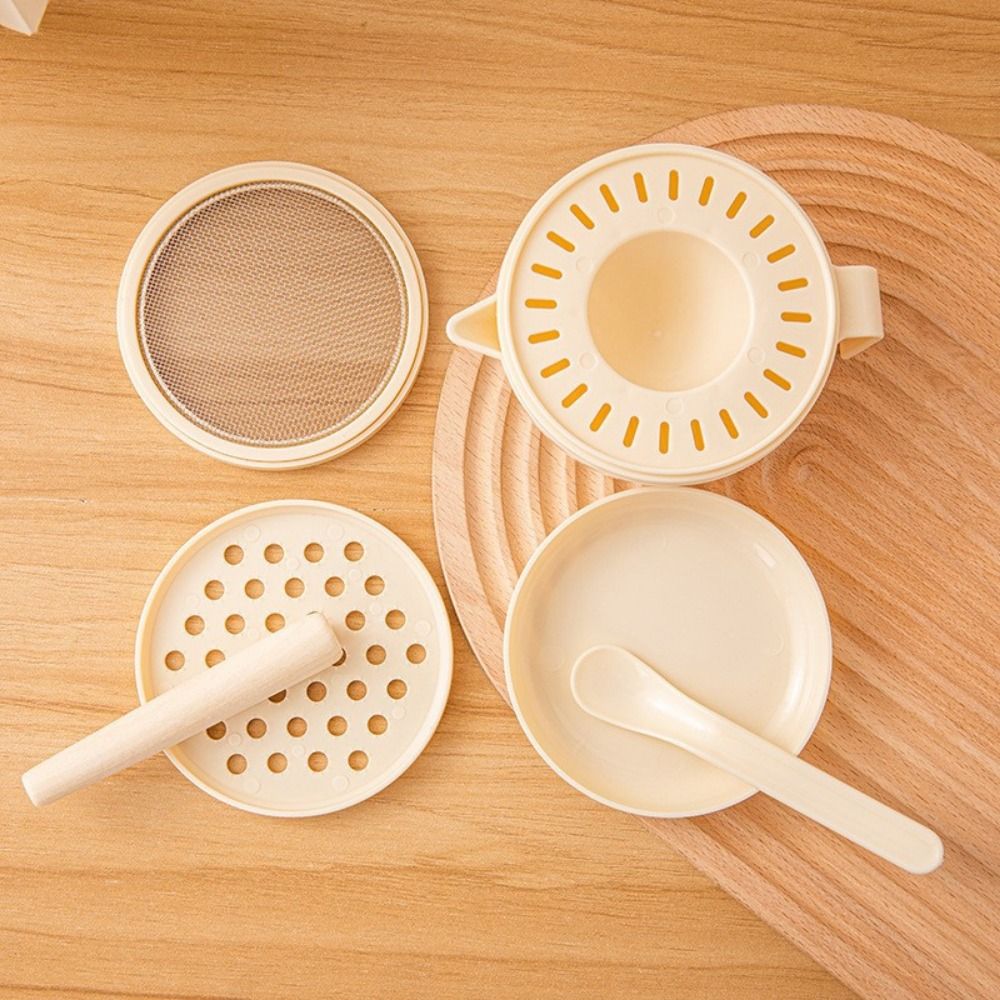 Easy Baby Food - 7-teiliges tragbares Lebensmittel-Mahlset, Zitruspresse, Lebensmittelqualität, manuelles