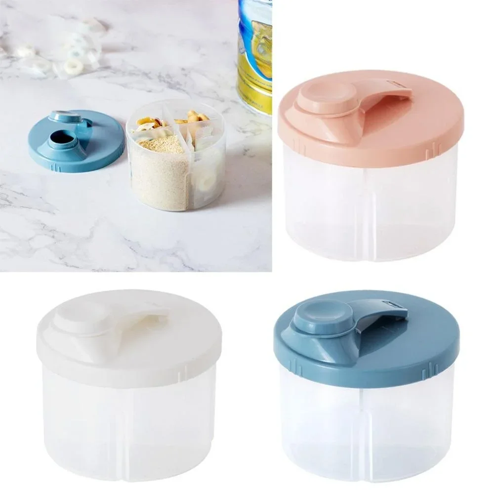 Baby Food Dispenser - Baby-Milchpulver-Spender für unterwegs, auslaufsicherer, drehbarer Vier-Fach-Milchpulverbehälter