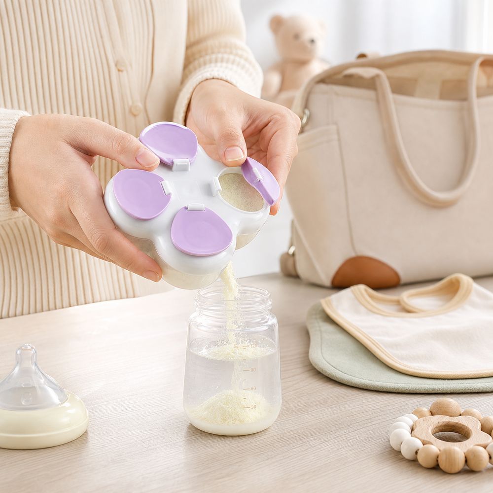Baby Food Dispenser - Unterteilter Formel-Dispenser 720ml 4 Fächer Pulver-Spenderbox