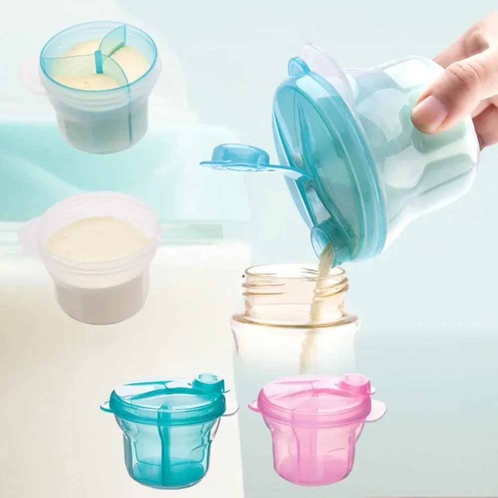 Baby Food Dispenser - Baby-Nahrungsaufbewahrungsboxen 3-Fach Tragbarer Formelspender für Säuglingsnahrung,