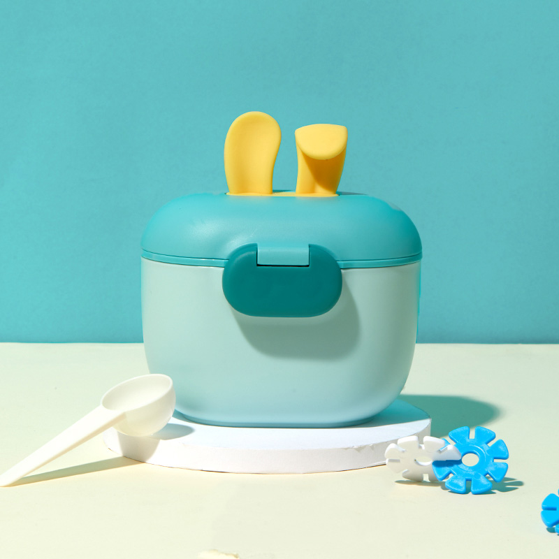 Baby Food Dispenser - Neuer Silikon-Spender für Hasenohren, Milchpulverbehälter, Milchpulverbox