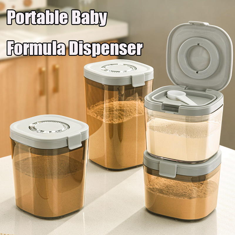 Baby Food Dispenser - Feuchtigkeitsbeständige Aufbewahrungsbox für Babynahrung mit Schaufel,