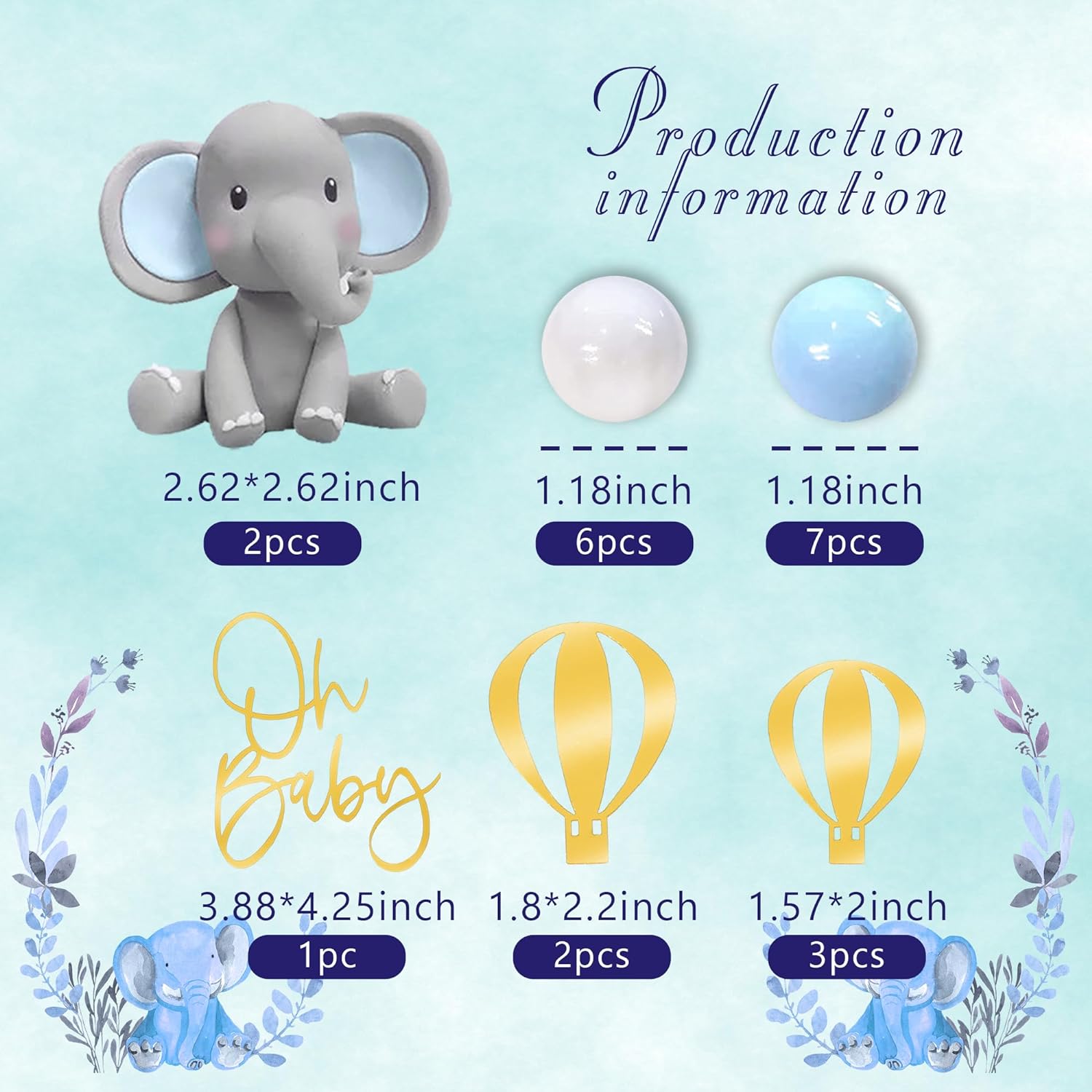 Elefanten-Kuchendekoration, Ba – Baby Food Ideas Bewertung und Preis